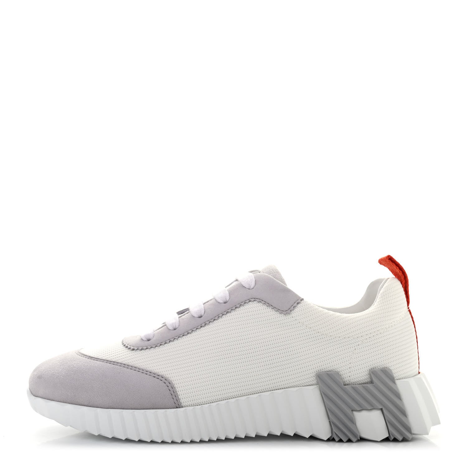 Hermes Technical Canvas Suede Goatskin Bouncing Sneakers 36 White Multicolor 1 of 8