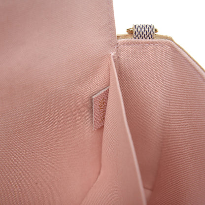 Louis Vuitton Damier Azur Pochette Felicie Chain Wallet Rose Ballerine 7 of 10