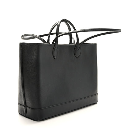 Gucci Textured Dollar Calfskin Medium Ophidia Shoulder Tote Bag Black 3 of 8