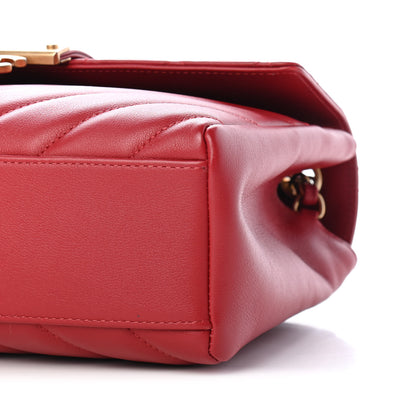 Chanel Calfskin Quilted Chevron In The City Bag Red 8 of 8