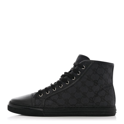 Gucci Monogram Mens High Top Sneakers 8 Black 1 of 12
