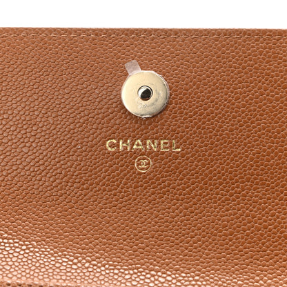 Chanel Caviar Quilted Business Affinity Clutch With Chain Flap Camel 6 of 12