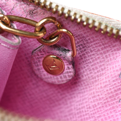 Louis Vuitton Monogram Multicolor Key Pouch White Litchi 9 of 13