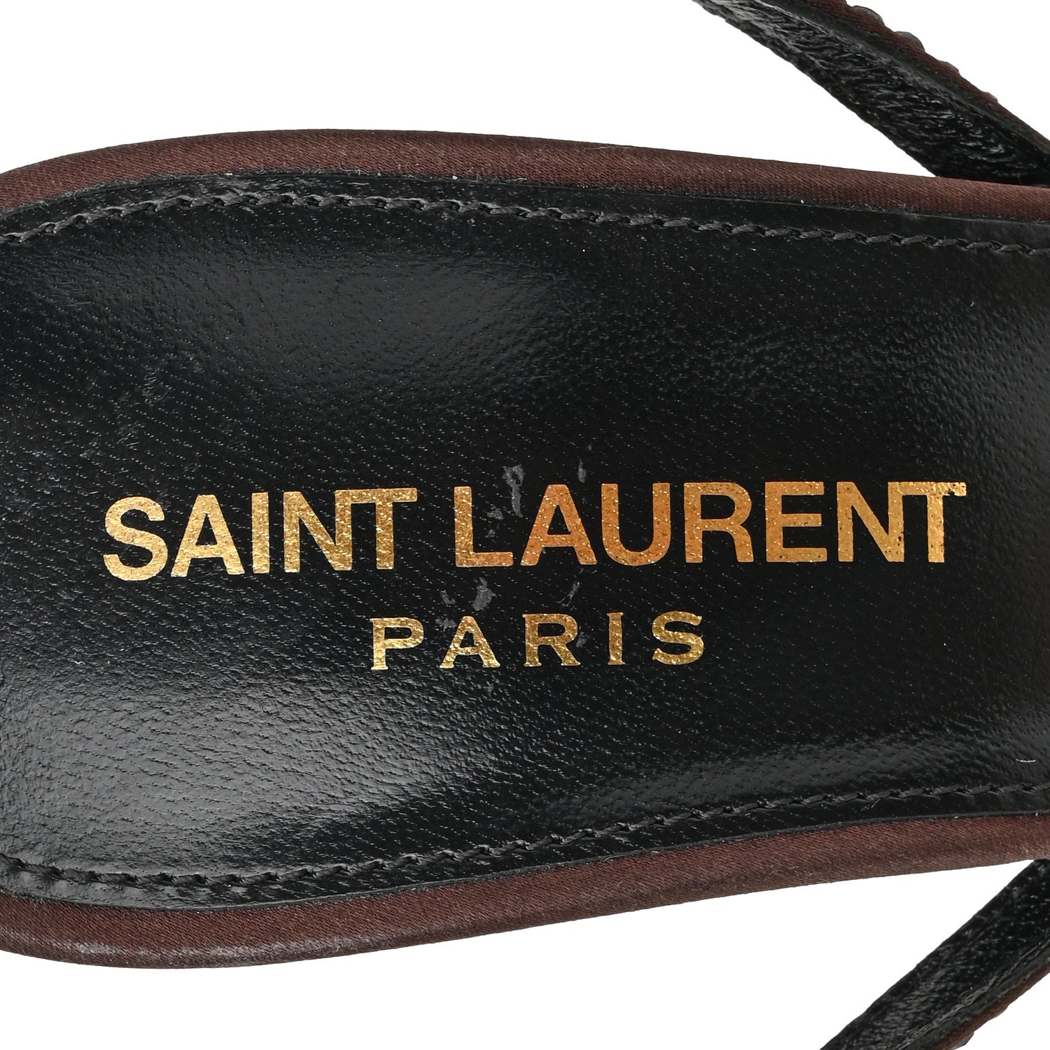 Saint Laurent Satin Crystal Ava 105 Sandals 37 Amaranth 7 of 11