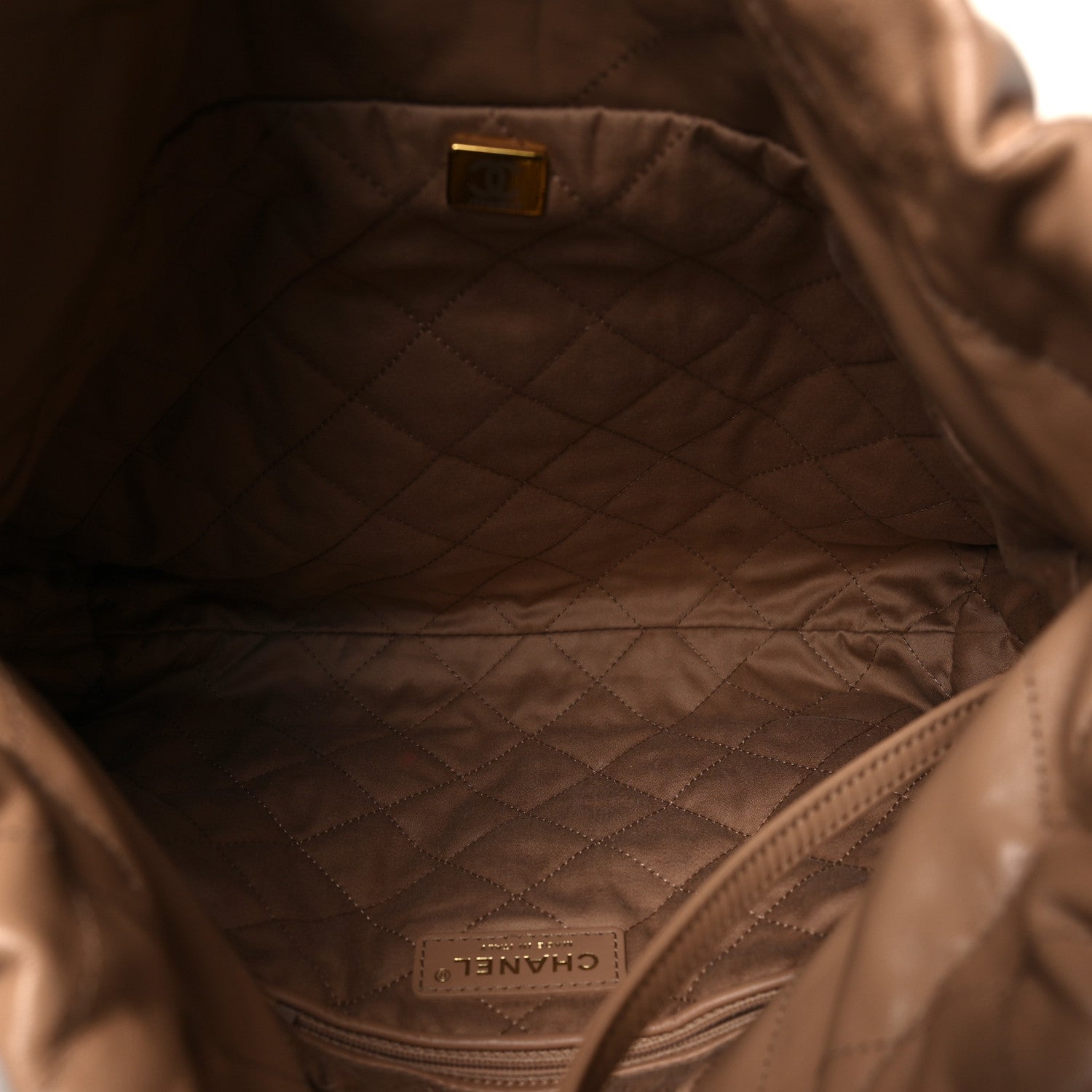 Chanel Shiny Calfskin Quilted Small Chanel 22 Beige 6 of 10