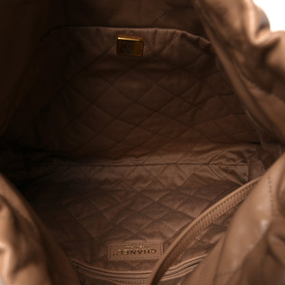 Chanel Shiny Calfskin Quilted Small Chanel 22 Beige 6 of 10