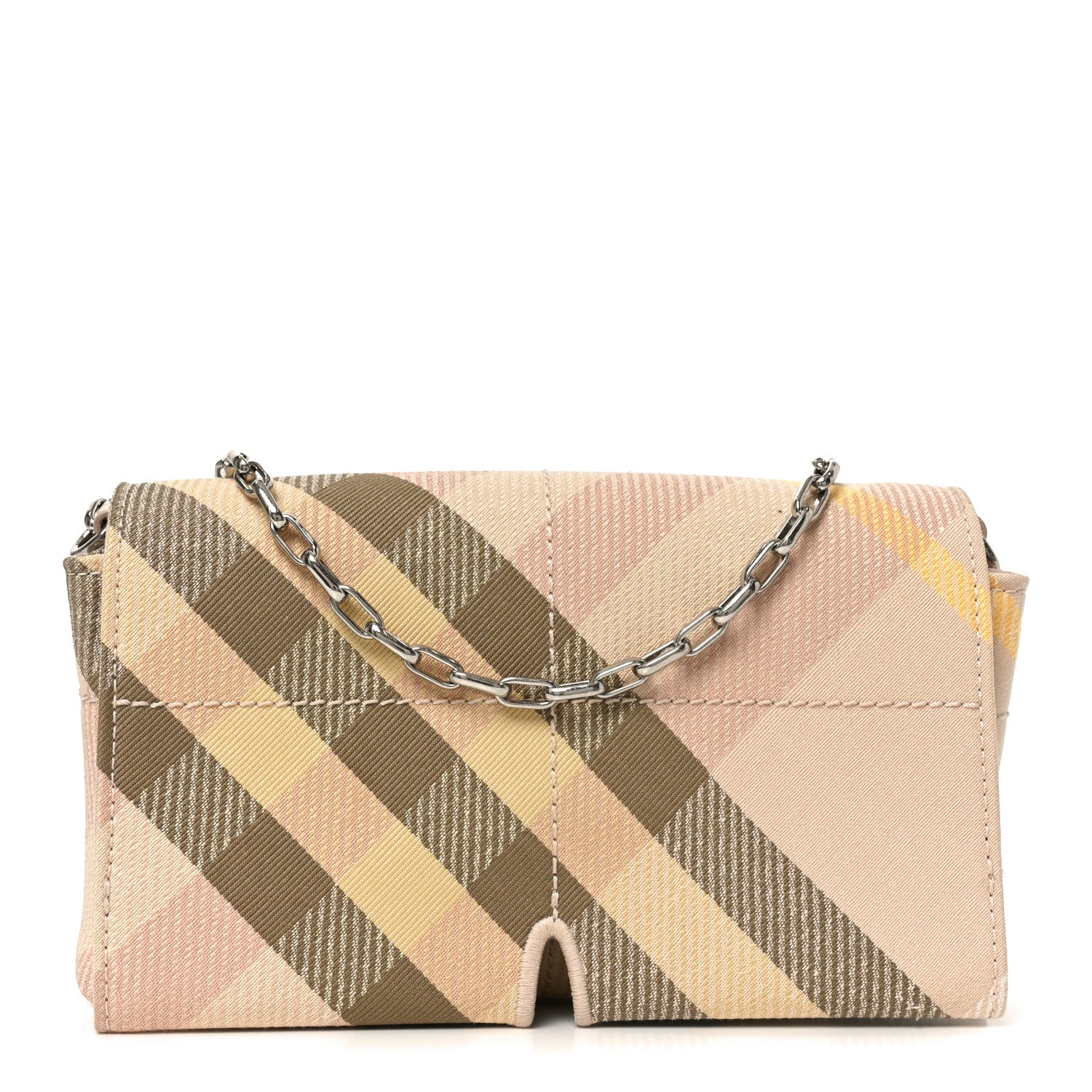 Burberry Jacquard Check Soft Snip Mini Chain Bag Teacup 1 of 9