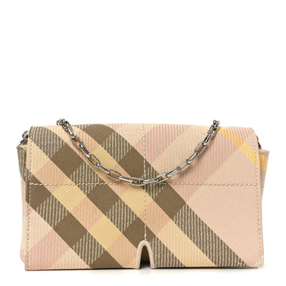Burberry Jacquard Check Soft Snip Mini Chain Bag Teacup 1 of 9