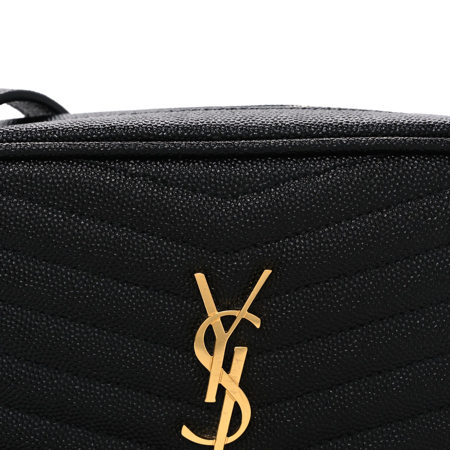 Saint Laurent Grain De Poudre Matelasse Monogram Mini Lou Camera Bag Black 8 of 10