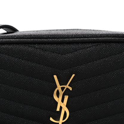Saint Laurent Grain De Poudre Matelasse Monogram Mini Lou Camera Bag Black 8 of 10