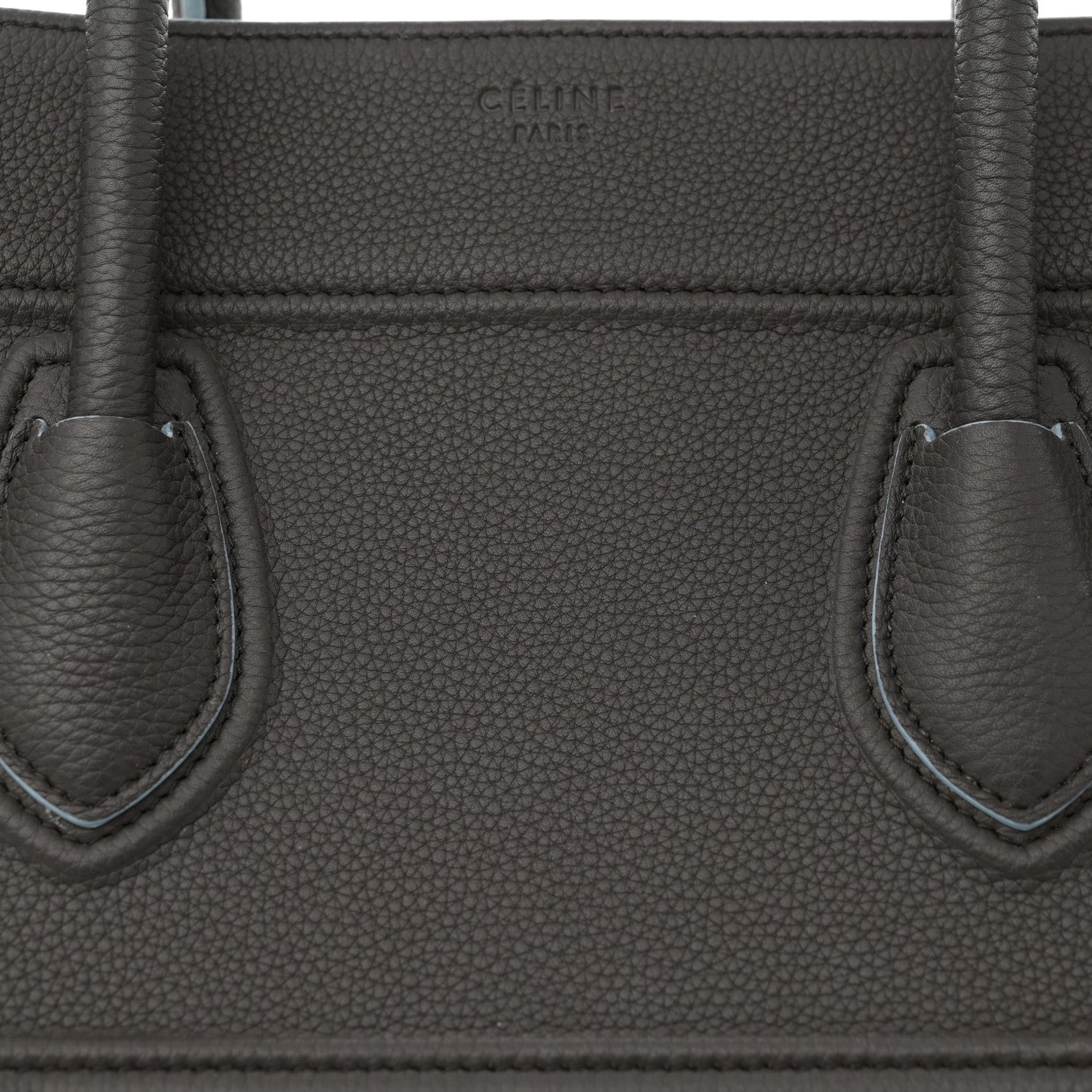 Celine Grained Calfskin Medium Phantom Luggage Grey Blue 8 of 16