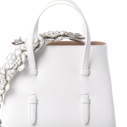 Alaia Calfskin Studded Mina 20 Bag White 7 of 9