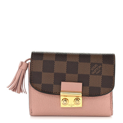 Louis Vuitton Damier Ebene Croisette Compact Wallet Magnolia 1 of 10