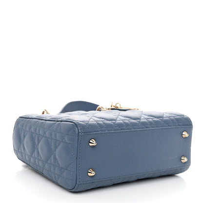 Christian Dior Lambskin Cannage Small My ABCDior Lady Dior Denim Blue 4 of 9