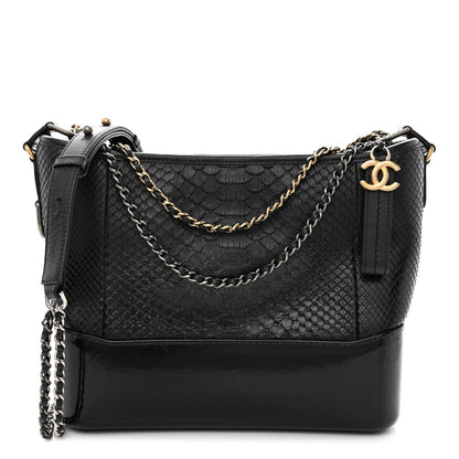 Chanel Snakeskin Medium Gabrielle Hobo Black 1 of 11
