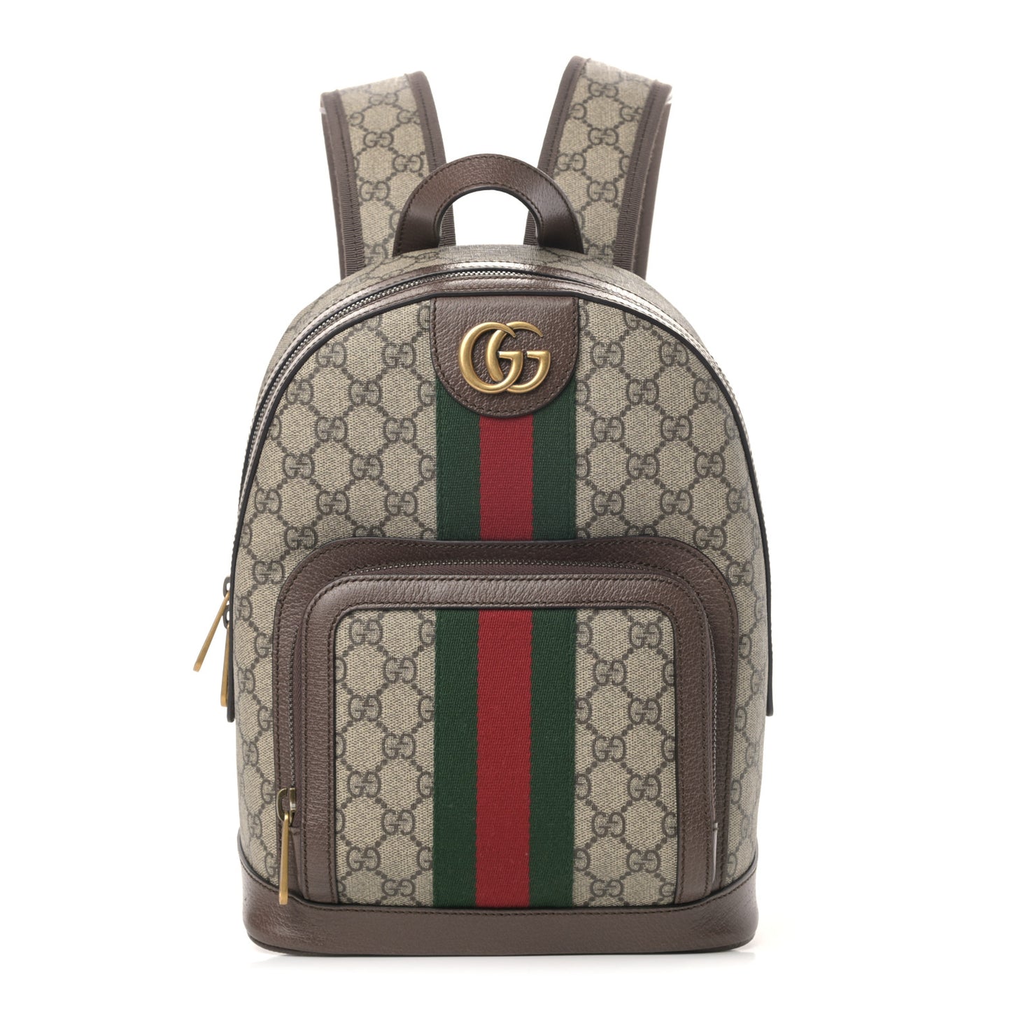 GG Supreme Monogram Calfskin Web Small Ophidia Day Backpack Beige Ebony New Acero