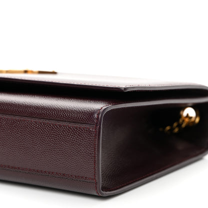 Saint Laurent Grain De Poudre Medium Classic Monogram Kate Satchel Amaranto 9 of 9