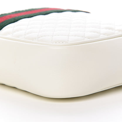 Gucci Calfskin Web Trapuntata Small Shoulder Bag Off White 10 of 10