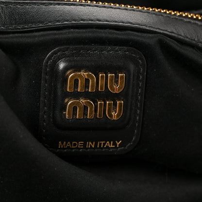 Miu Miu Soft Calf Softy Large Beau Top Handle Bag Black 6 of 9
