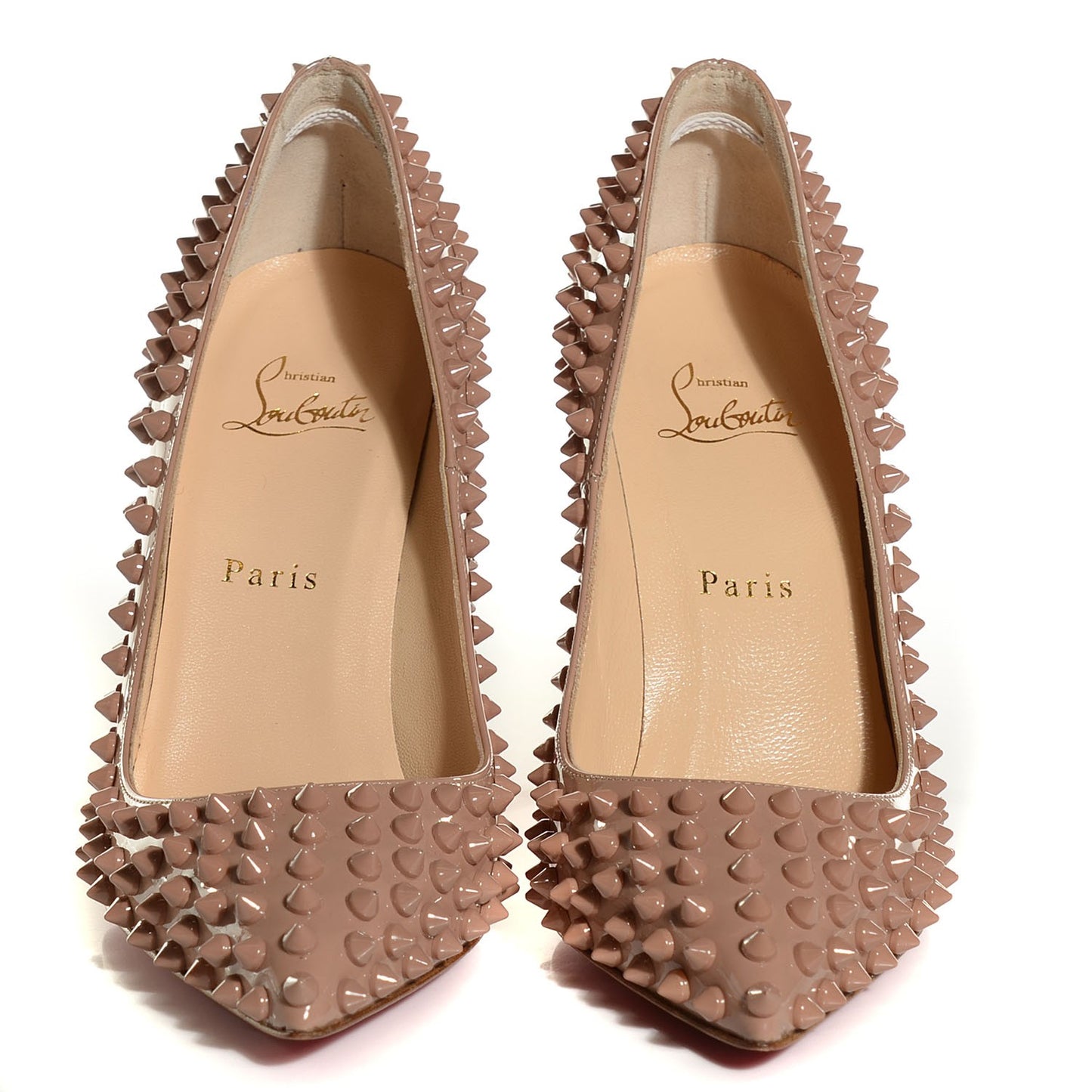 Patent Pigalle Spikes 100 Pumps 38.5 Nude