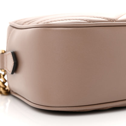 Gucci Calfskin Matelasse Small GG Marmont Chain Shoulder Bag Porcelain Rose 9 of 10