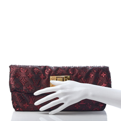 Louis Vuitton Lurex Quilted Monogram Altair Clutch Bordeaux 2 of 11
