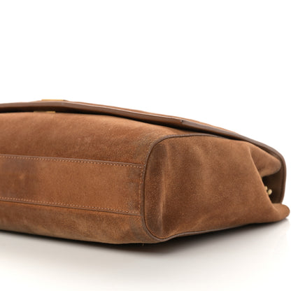 Saint Laurent Smooth Calfskin Suede Medium Reversible Monogram Kate Satchel Light Ochre 16 of 16