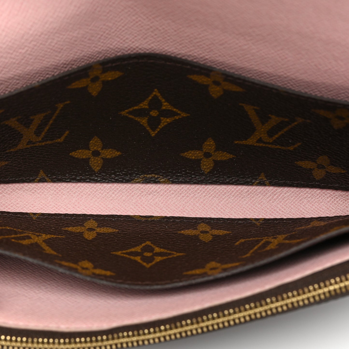 Monogram Emilie Wallet Rose Ballerine
