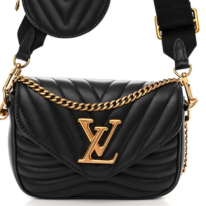 Louis Vuitton Calfskin New Wave Multi Pochette Black 7 of 9