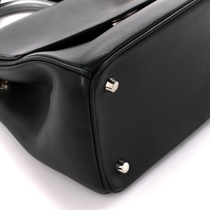 Christian Dior Smooth Calfskin Small Tri-Color Be Dior Flap Black Grey Yellow 9 of 11