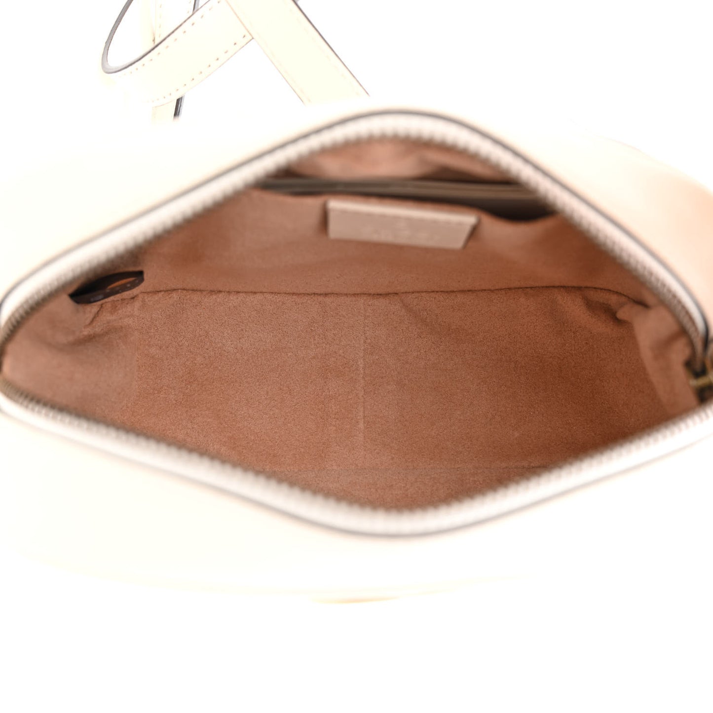 Calfskin Matelasse Mini GG Marmont Chain Shoulder Bag White