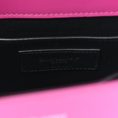 Saint Laurent Calfskin Mini Classic Monogram Cassandra Top Handle Bag Electric Fuchsia 6 of 10