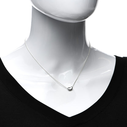 Tiffany Sterling Silver 9mm Elsa Peretti Bean Pendant Necklace 2 of 4