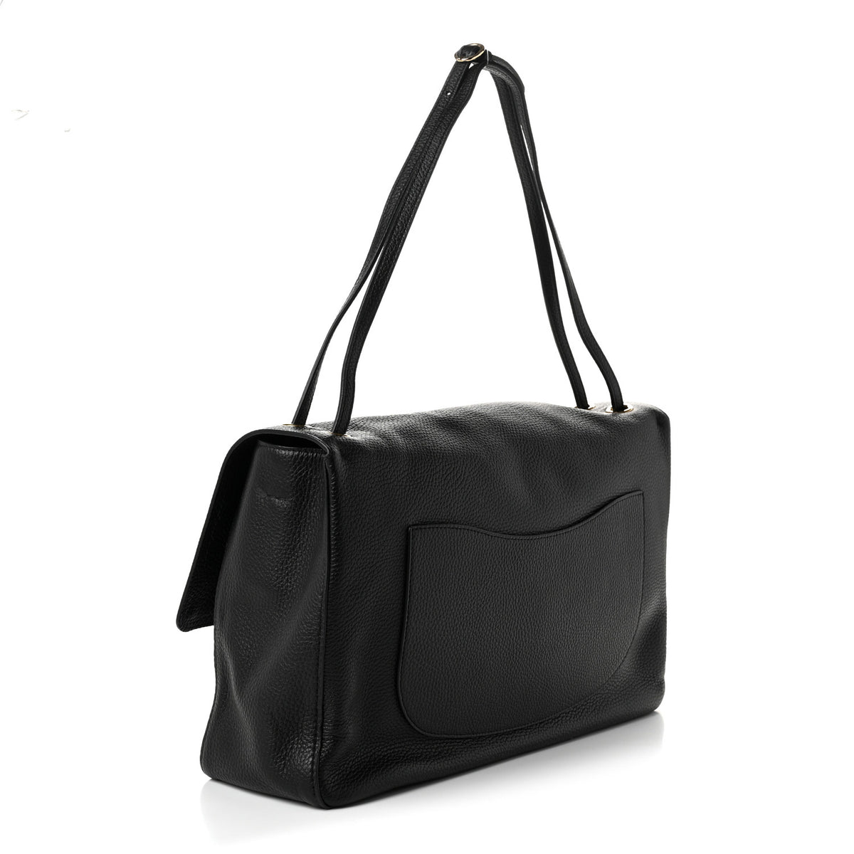 Grained Calfskin Souplissimo Maxi Flap Black