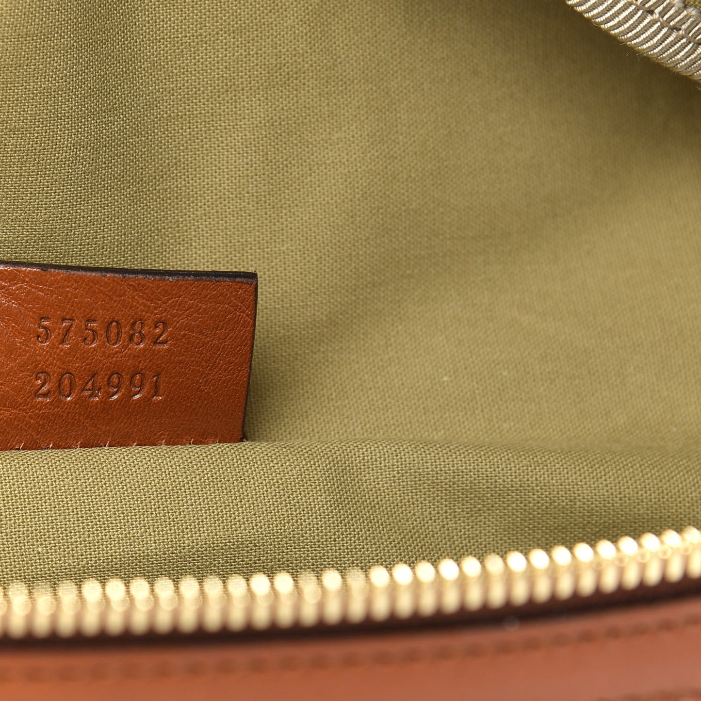 Vintage Canvas Web Belt Bag Sand Cuir