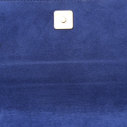 Fendi Vitello Flamingo Tube Wallet on Chain Blue Neon 9 of 9