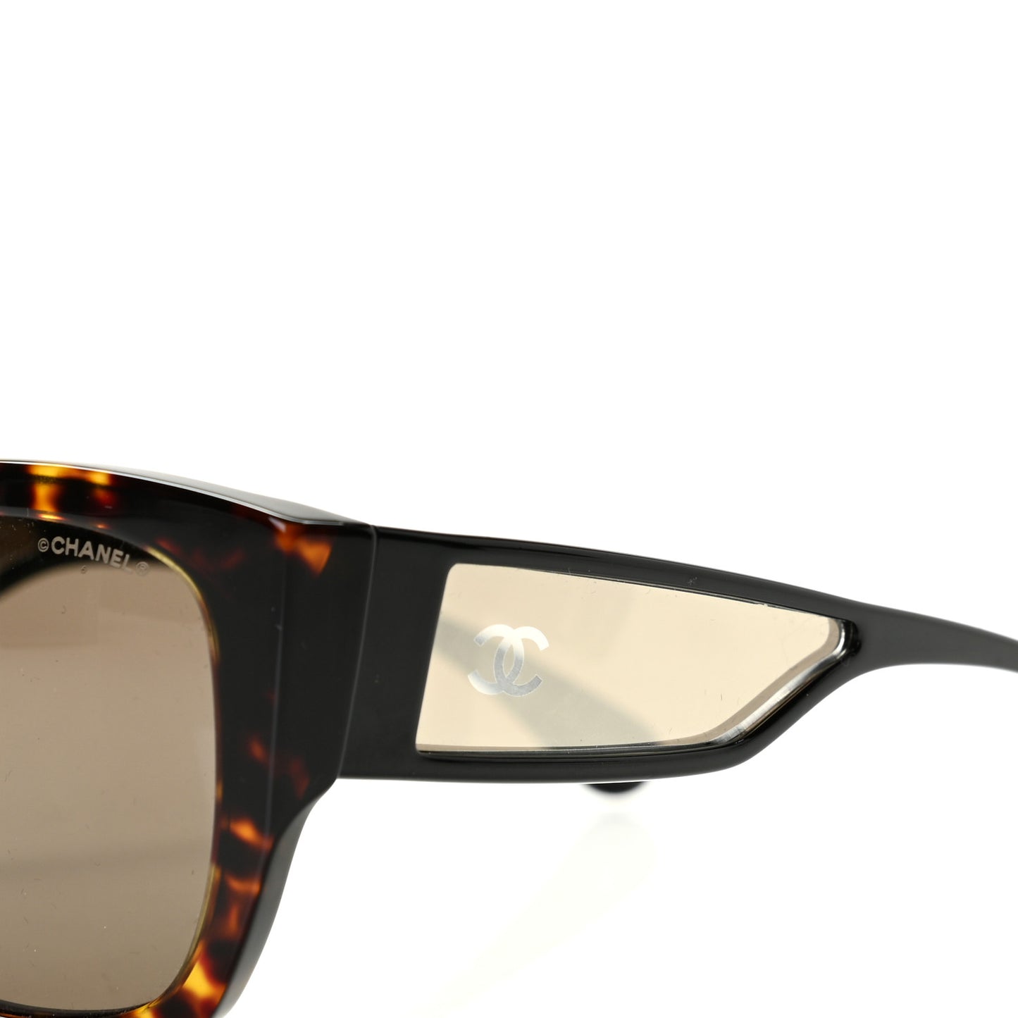 Acetate 18K White Gold Butterfly Sunglasses 5429 Dark Tortoise
