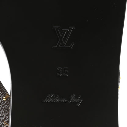 Louis Vuitton Monogram Sunny Flat Thong Sandals 35 Black 6 of 9