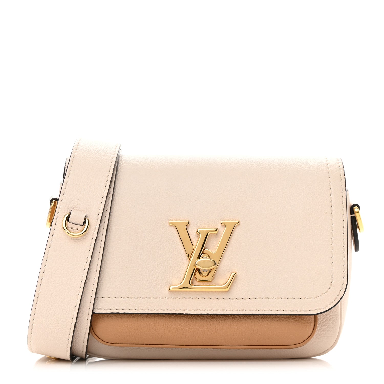 Louis Vuitton Grained Calfskin Lockme Tender Quartz 1 of 11