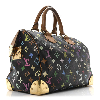 Louis Vuitton Monogram Multicolor Speedy 30 Black 3 of 9