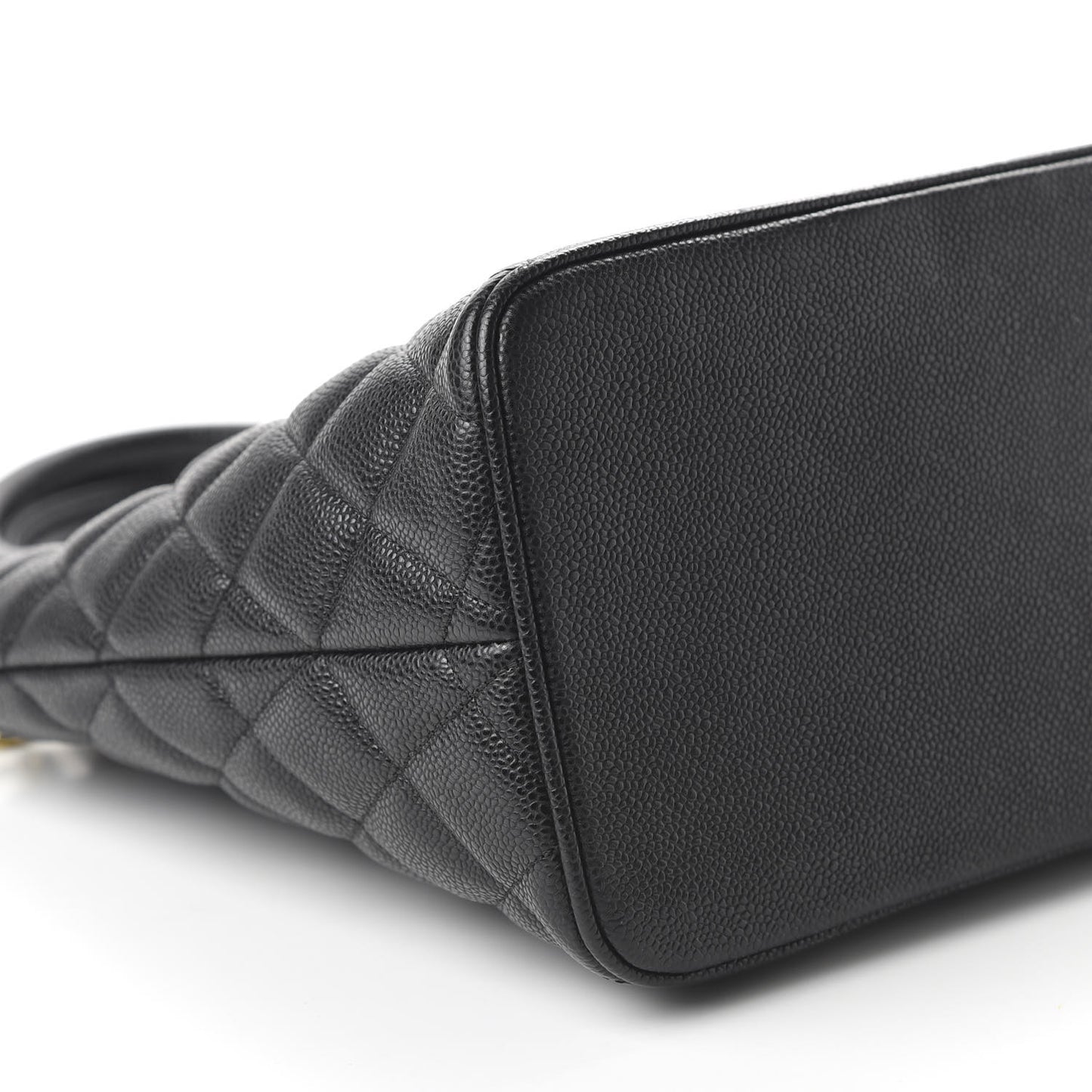 Caviar Quilted Medallion Tote Black