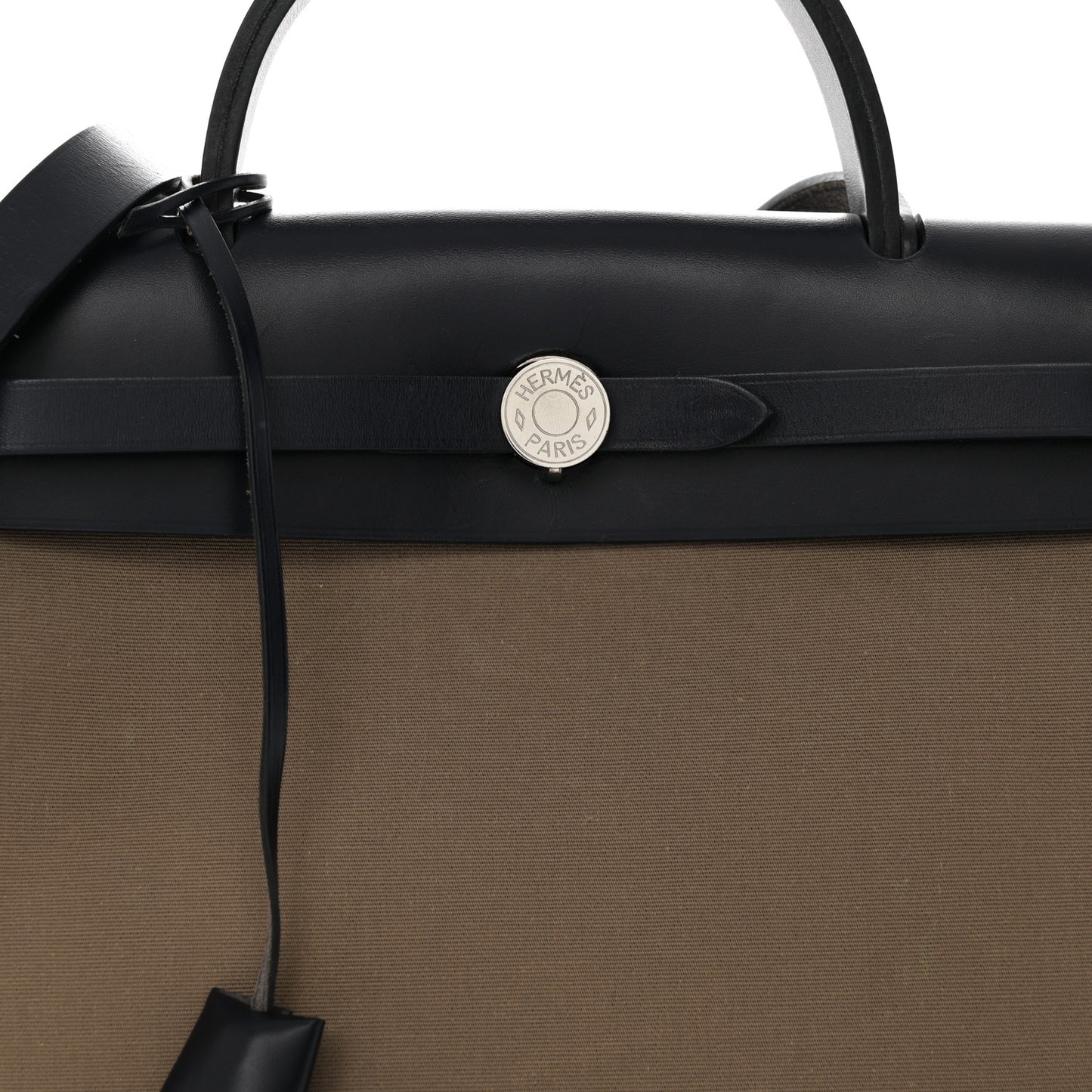 Toile Officier Vache Hunter Herbag Zip 31 PM Etoupe Bleu Indigo