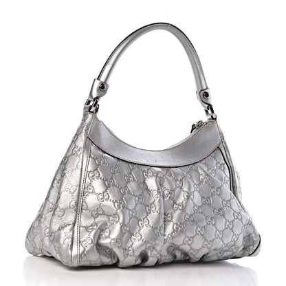 Gucci Metallic Guccissima Medium D Gold Hobo Silver 3 of 13