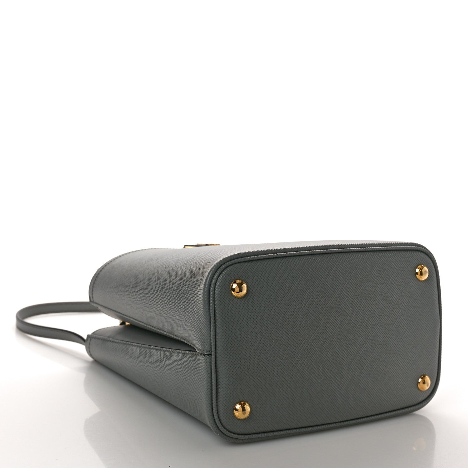 Prada Saffiano Cuir Medium Panier Bucket Bag Ardesia Black 4 of 10