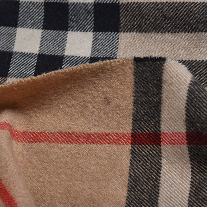 Burberry Cashmere Classic Check Fringe Scarf Camel 5 of 9