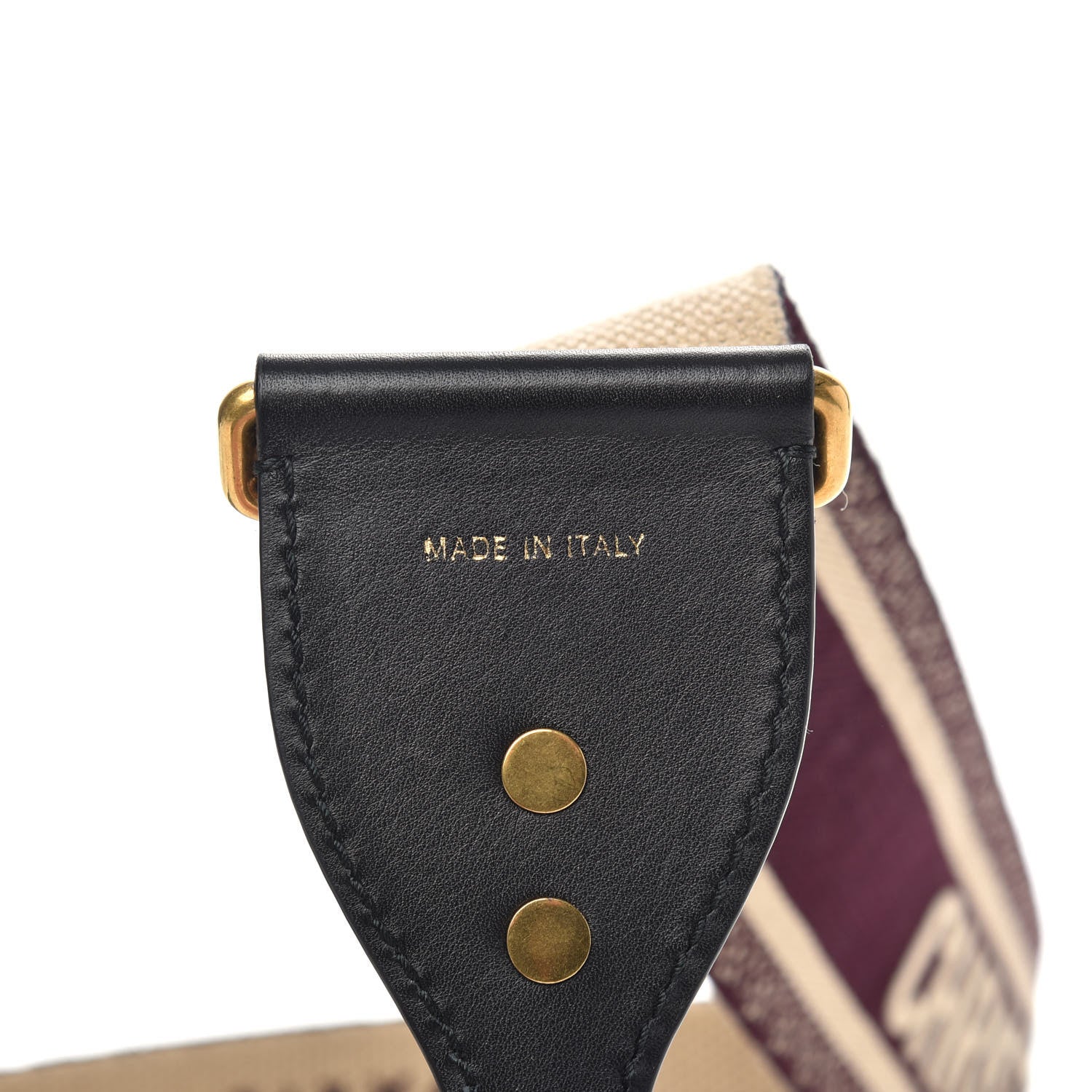 Christian Dior Canvas Embroidered Shoulder Strap Burgundy 4 of 4