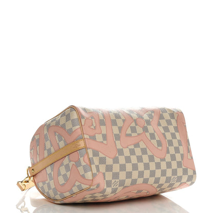 Louis Vuitton Damier Azur Tahitienne Speedy Bandouliere 30 Rose Ballerine 4 of 6