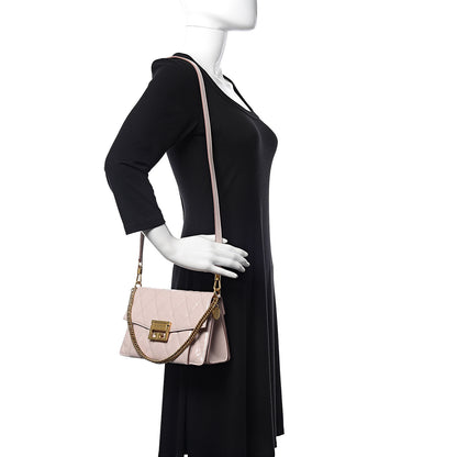 Givenchy Goatskin Quilted Small GV3 Shoulder Bag Natural 2 of 9
