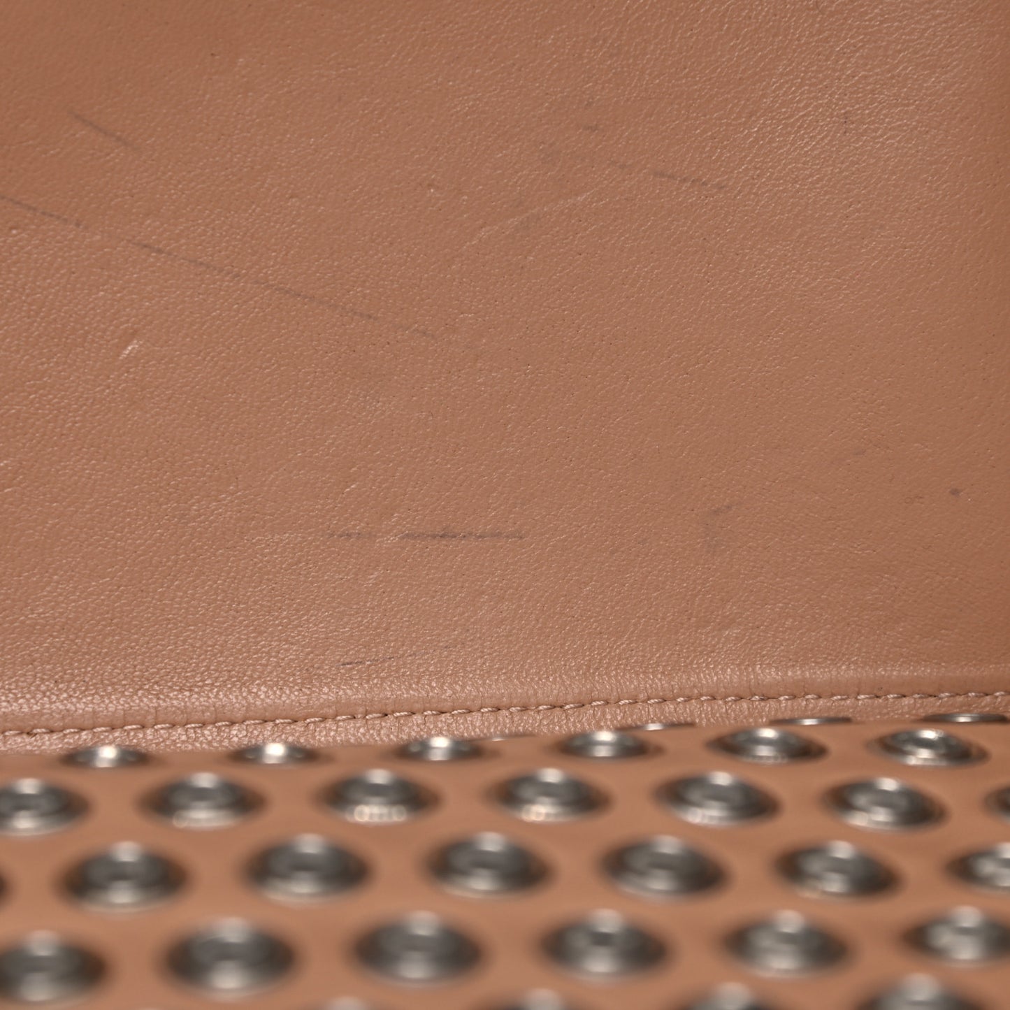 Calfskin Grommet Tote Black