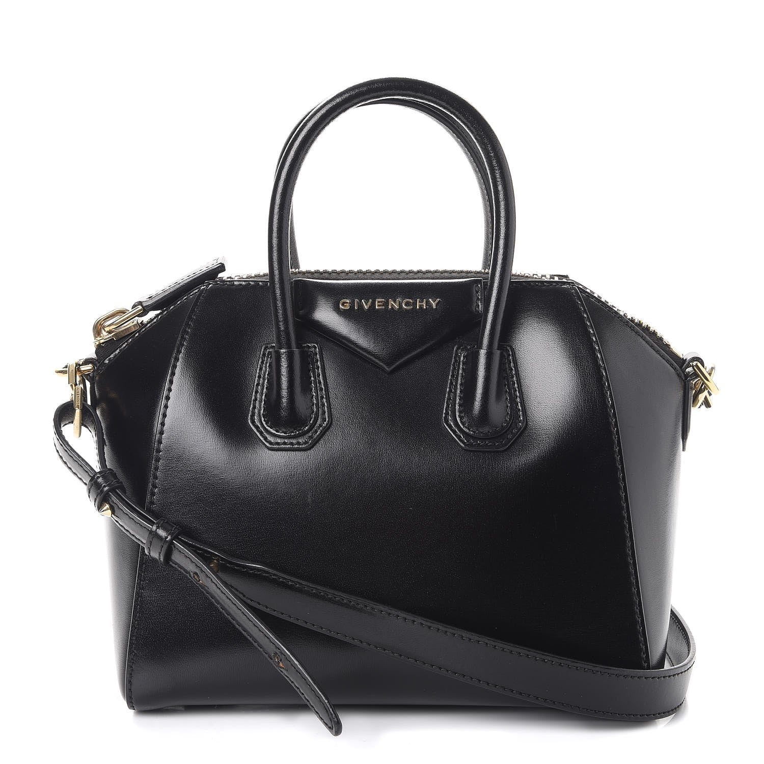 Givenchy Shiny Lord Calfskin Mini Antigona Black 1 of 16